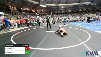 46 lbs Round Of 16 - Hank Hurd, Pawhuska Elks Takedown vs Nixon Coyle, Piedmont