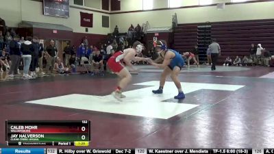 132 lbs Cons. Round 3 - Jay Halverson, Clear Creek-Amana vs Caleb Mohr, Williamsburg