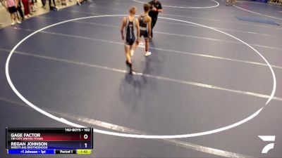 102 lbs Quarterfinal - Gage Factor, Tri-City United Titans vs Regan Johnson, Wrestling Brotherhood