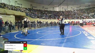 128 lbs Round Of 32 - Tristan Baumflek, Enid Junior High vs Jacob Bohannon, Ada