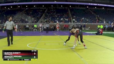 D3-106 lbs Cons. Round 3 - Quinton Everett, Chesaning HS vs Ronaldo Vergara, South Haven HS