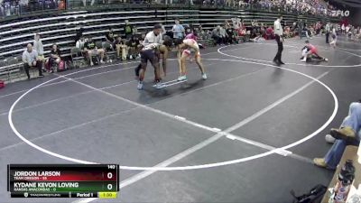 140 lbs Round 2 (6 Team) - Jordon Larson, Team Oregon vs KyDane Kevon Loving, Kansas Anacondas