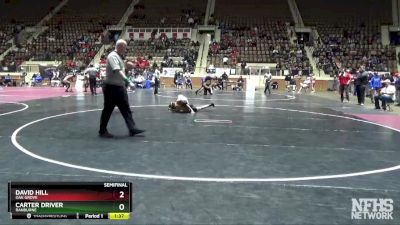 106 lbs Semifinal - David Hill, Oak Grove vs Carter Driver, Ranburne