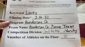 Henderson County High School - Varsity Hip Hop [Varsity - Hip Hop] 2021 NCA & NDA Virtual March Championship