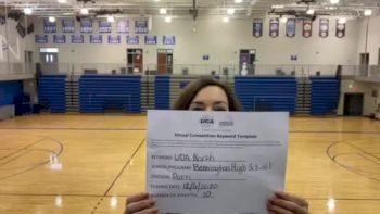 Bennington High School [Small Varsity Pom] 2020 UDA North Virtual Dance Challenge