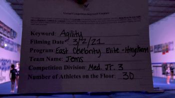 East Celebrity Elite - Hingham - Jems [L3 Junior - Medium] 2021 Varsity All Star Winter Virtual Competition Series: Event III