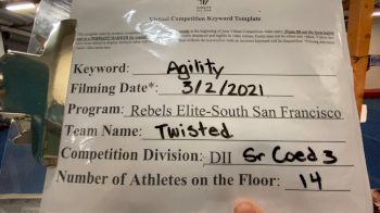 Rebels Elite - Twisted [L3 Senior Coed - D2] 2021 Varsity All Star Winter Virtual Competition Series: Event III