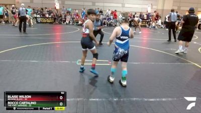 92 lbs Finals (8 Team) - Blaise Wilson, Belding Black vs Rocco Cartalino, The Fort Hammers