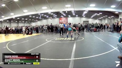 92 lbs Cons. Round 4 - Mason Wood, Legacy Dragons Wrestling Club vs Emmett Brown, Great Bridge Wrestling Club