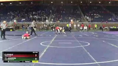 D2-144 lbs Semifinal - CJ Poole, Lowell HS vs TY Johnson, Lake Fenton HS