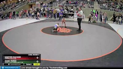 53 lbs Cons. Round 3 - Sawyer Rachor, Cowboy Mat Club vs Dane Parke, Legacy Elite Wrestling Club