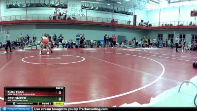 160 lbs Cons. Round 2 - Kole Hege, New Palestine Junior High vs Reid Snider, HSE Wrestling Club