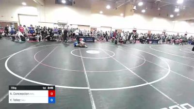 70 kg Cons 64 #1 - Aaron Concepcion, Avalanche Wrestling Association vs Yazir Tellez, California