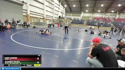 74 lbs Semis & Wb (16 Team) - Liam Chavez, Stout vs Gannen Majka, Black Fox Wrestling