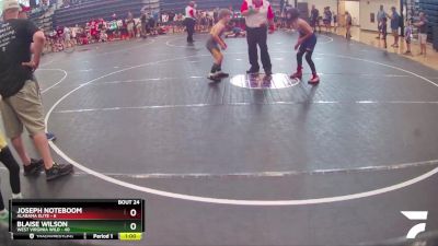 90 lbs Round 6 (8 Team) - Joseph Noteboom, Alabama Elite vs Blaise Wilson, West Virginia Wild