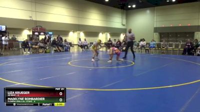 105 lbs Round 3 (16 Team) - Madelyne Bombardier, Florida Girls All Stars vs Liza Krueger, SD Heat