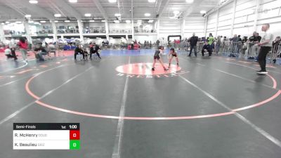 56 lbs Semifinal - Roy McHenry, Doughboys WC vs Kaysen Beaulieu, Grizzlies Wr Ac