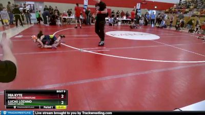 39-40 lbs Round 1 - Mia Kyte, Wiggins Youth Wrestling vs Lucas Lozano, Greeley Metro