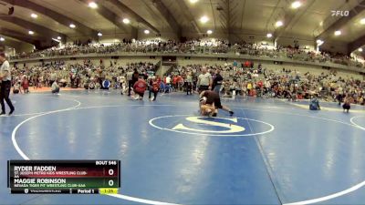 135 lbs Quarterfinal - Ryder Fadden, St. Joseph Metro Kids Wrestling Club-AA vs Maggie Robinson, Nevada Tiger Pit Wrestling Club-AAA