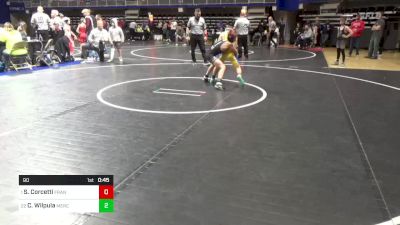 90 lbs Consi Of 16 #2 - Silas Corcetti, Franklin Regional vs Conner Wilpula, Mercer