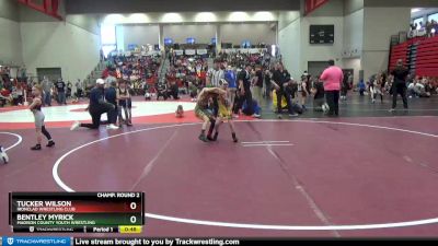 60 lbs Champ. Round 2 - Bentley Myrick, Madison County Youth Wrestling vs Tucker Wilson, Ironclad Wrestling Club