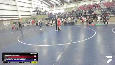 250 lbs Semifinal - Jonathan Arias, CA vs Kendrick Vande Velde, KS