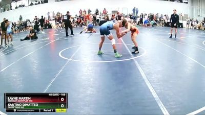 105 lbs Champ. Round 2 - Layne Martin, Michigan Grappler RTC vs Santino DiMatteo, ShoreThing WC