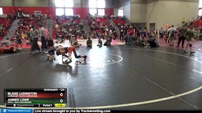 120 lbs Semifinal - Blaise Ludington, Lionheart Youth Wrestling vs Adrien Lowe, Skull And Crossbones