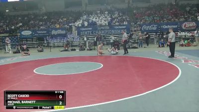 D 1 106 lbs 1st Place Match - Michael Barnett, Jesuit vs Scott Cascio, St. Paul`s