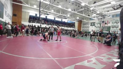 285 lbs Champ. Round 2 - Sebastian Hansen, Yucaipa vs Jireh Perez, Highland