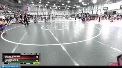 92 lbs Cons. Round 3 - Nolan Roberts, All-Phase WC vs Hudson Jaime, Big Cat WC