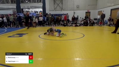 78 lbs Consy 1 - Jackson Mahoney, New England Gold vs Kolton Hartman, Kodiak Attack