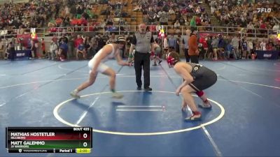 177 lbs Quarterfinal - Mathias Hostetler, Hillsboro vs Matt Galemmo, Jv Warriors