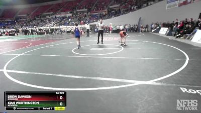 6A-106 lbs Semifinal - Drew Dawson, Roseburg vs Kiah Worthington, Newberg