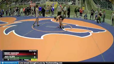 100 lbs Quarterfinal - Brody Sanchez, Sherwood Wrestling vs Jack Olsen, Umpqua Wrestling Club