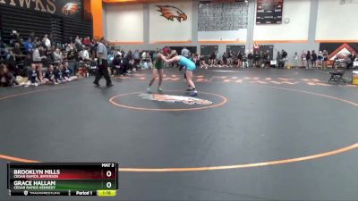 125 lbs Cons. Round 2 - Grace Hallam, Cedar Rapids Kennedy vs Brooklyn Mills, Cedar Rapids Jefferson