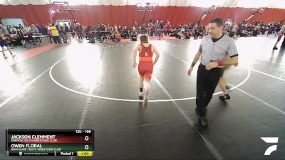 108 lbs Champ. Round 1 - Owen Floral, Grayslake Youth Wrestling Club vs Jackson Clemment, Oregon Youth Wrestling Club