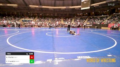 73 lbs Consi Of 16 #1 - Knox Porter, Sebolt Wrestling Academy vs Cooper Franklin, Broken Arrow Wrestling Club