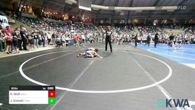 60 lbs Quarterfinal - Grayson Wolf, Wolfpak Wrestling vs Joseph Kidwell, Team Tulsa Wrestling Club