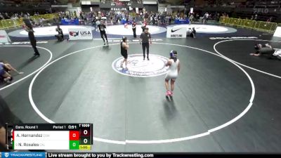 110 lbs Cons. Round 1 - Nathalie Rosales, California vs Adelina Hernandez, Eastern Sabers Wrestling