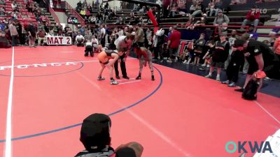 85 lbs Quarterfinal - Niaymiah Ajisafe, Team Of Hard Knox vs Beckhem Fields, Cowboy Wrestling Club