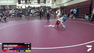 Junior-1 lbs Round 3 - Gabe Christensen, Dubuque Wrestling Club vs Cole Bruch, Unattached