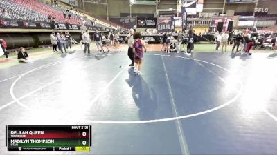 142 lbs Cons. Round 3 - Madilyn Thompson, Utah vs Delilah Queen, Tennessee