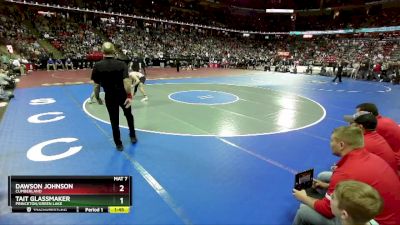 D3-138 lbs Semifinal - Dawson Johnson, Cumberland vs Tait Glassmaker, Princeton/Green Lake