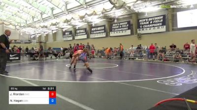 65 kg Round Of 64 - Joseph Riordan, Dubuque Wrestling Club vs Nate Hagan, Edinboro Regional Training Center08/0