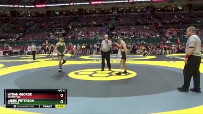 D1-157 lbs Cons. Round 1 - Aiden Peterson, St. Edward vs Aydan George, Centerville