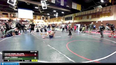 92 lbs 1st Place Match - Uriah Correa, Sunkist Kids/Monster Garage vs Julius Mark Villamil, Socal Grappling Wrestling Club