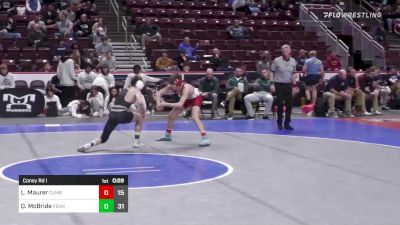 121 lbs Consy Rd I - Logan Maurer, Cumberland Valley vs Quinn McBride, Pennridge