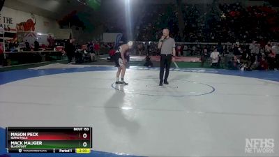 4A 126 lbs Quarterfinal - Mack Mauger, Blackfoot vs Mason Peck, Idaho Falls