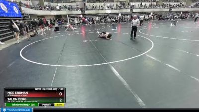 130 lbs Cons. Round 2 - Talon Berg, Victory School Of Wrestling vs Moe Erdman, Adrian High School